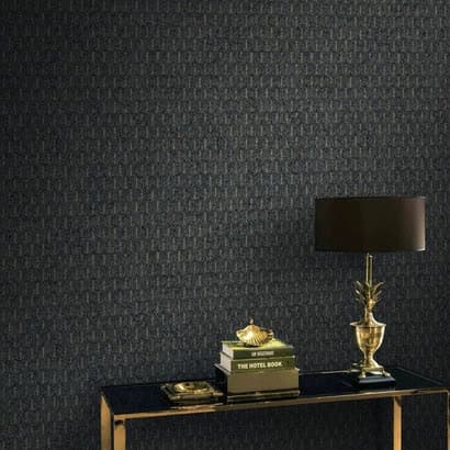 Crackle-pattern wallpaper, gold on cream