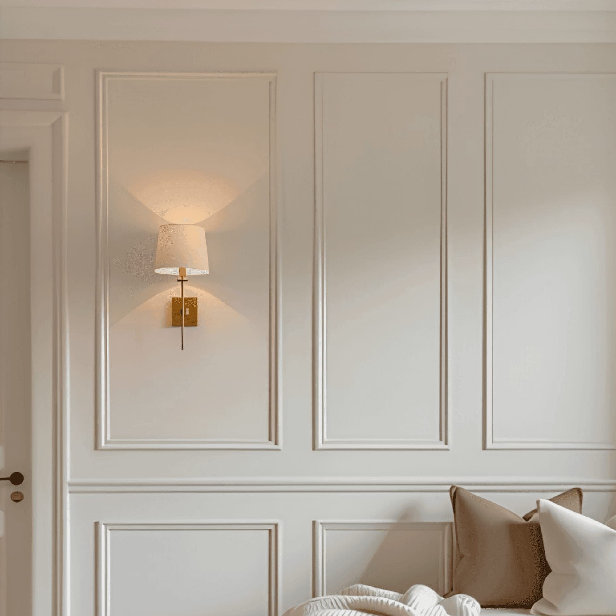 Panel moulding wall, reading nook